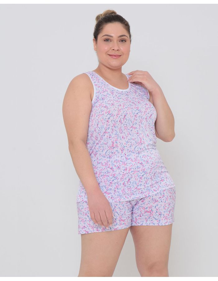 Pijama-Plus-Size-Feminino-Estampa-Floral-Branco