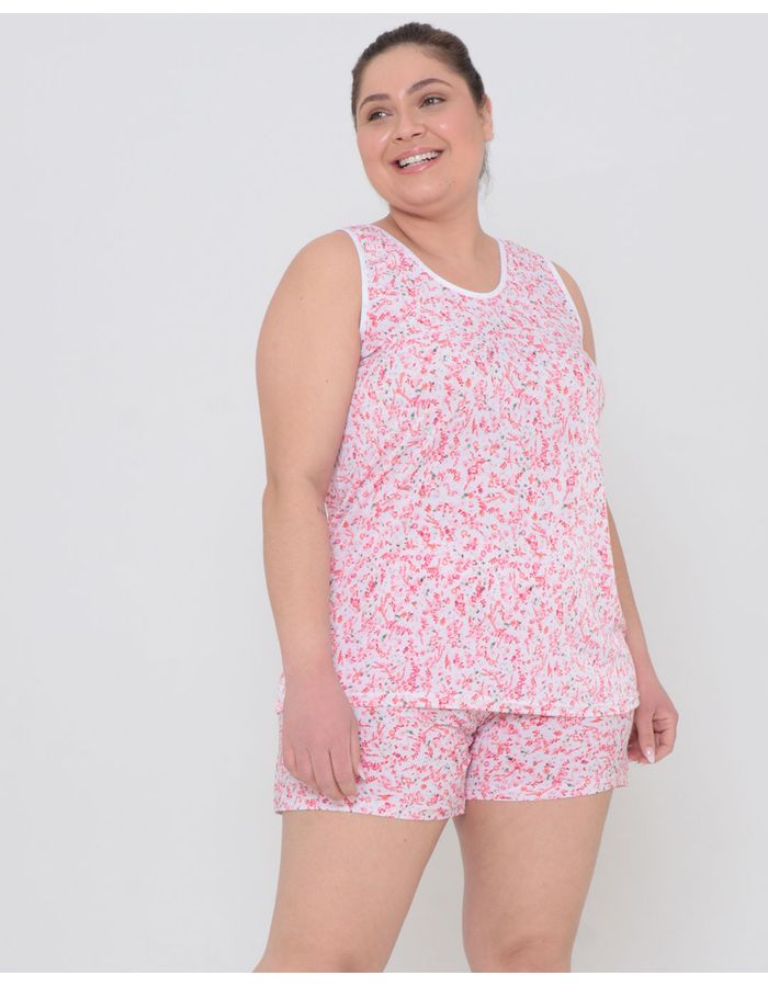 Pijama-Plus-Size-Feminino-Estampa-Floral-Rosa