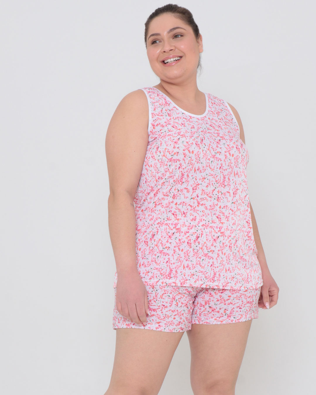 Pijama-Plus-Size-Feminino-Estampa-Floral-Rosa