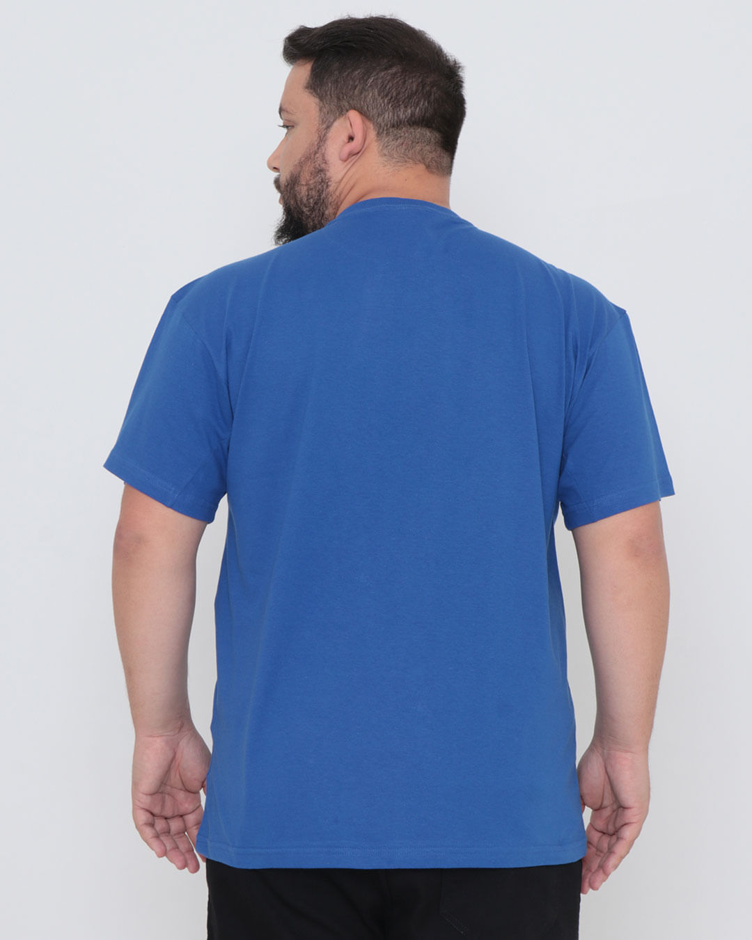 Camiseta-Plus-Size-Manga-Curta-Estampa-Fatal-Azul-Escuro