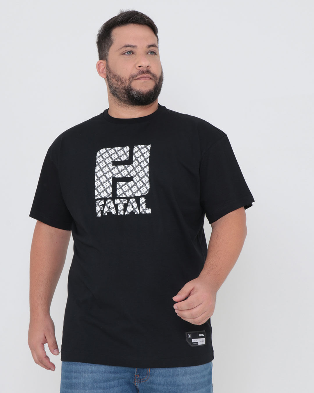 Camiseta-Plus-Size-Estampa-Fatal-Preta