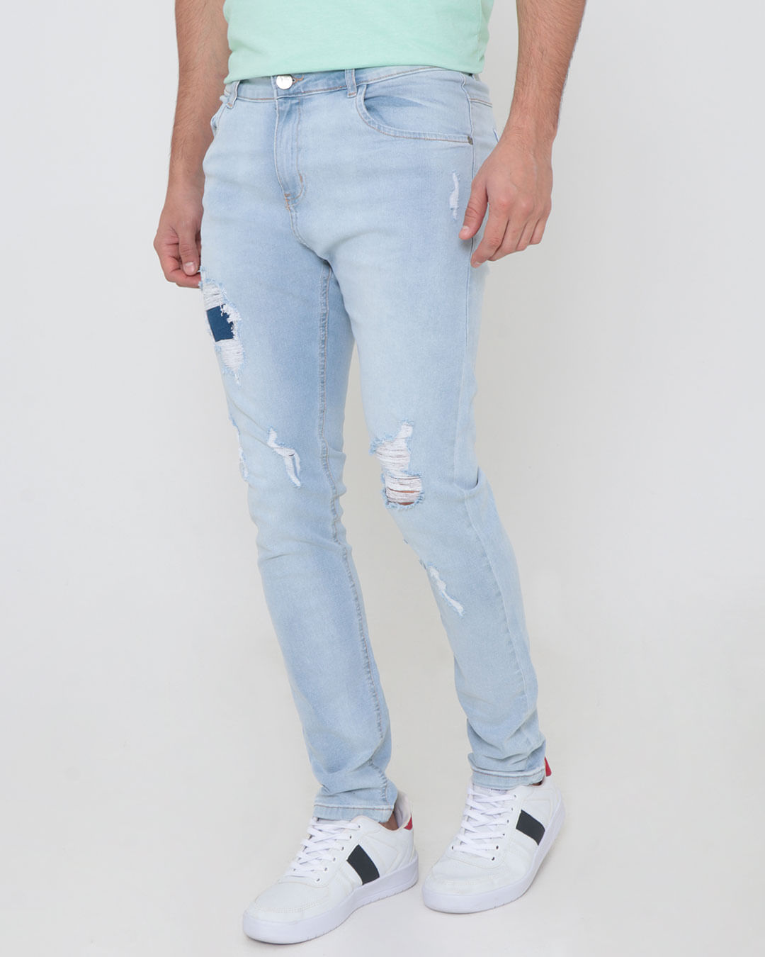 Calca-Jeans-Masculina-Destroyed-Skinny-Azul-Claro