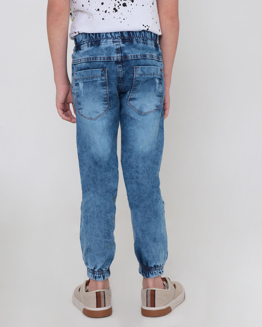 Calca-Jeans-Infantil-Jogger-Marmorizada-Azul