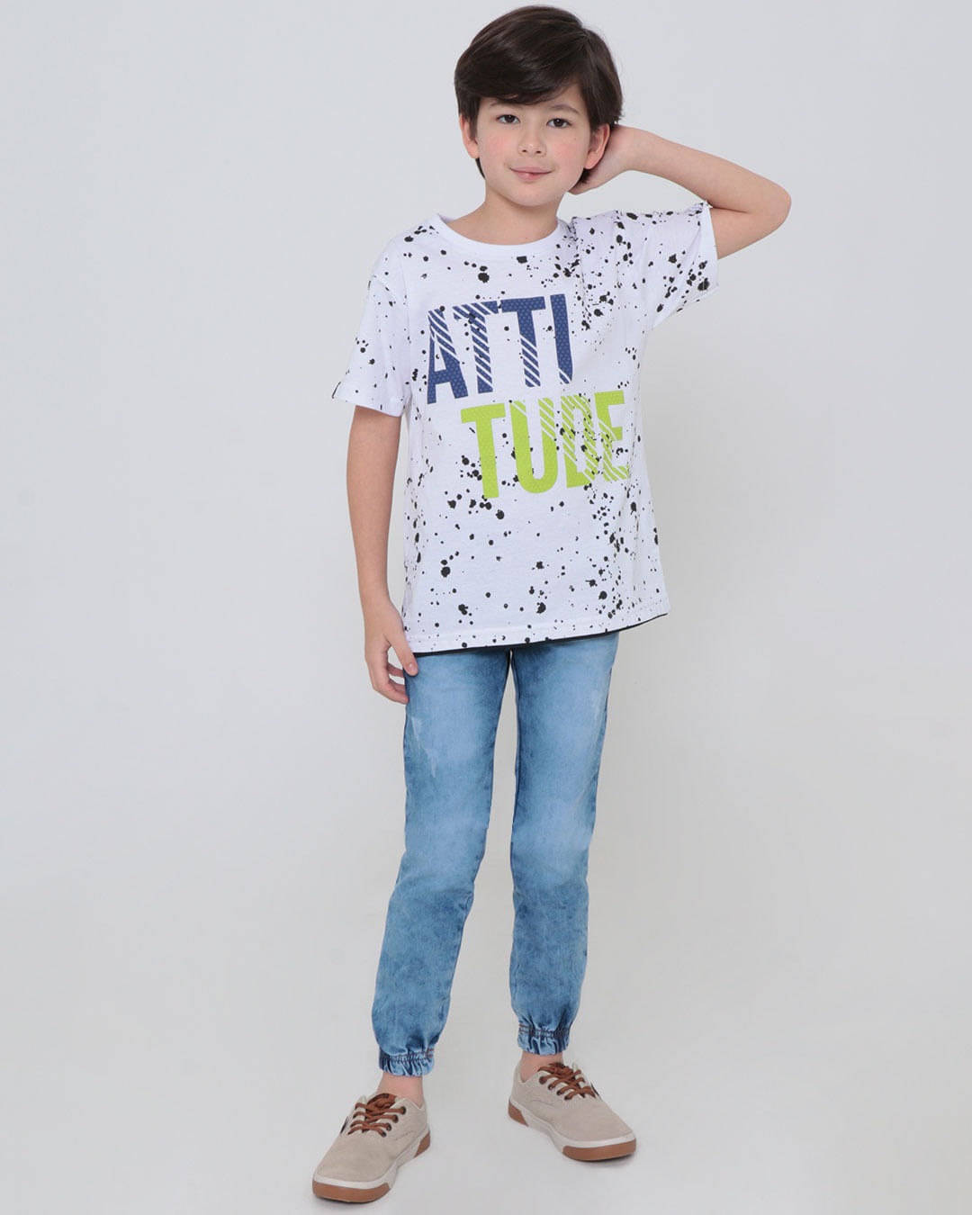 Calca-Jeans-Infantil-Jogger-Marmorizada-Azul