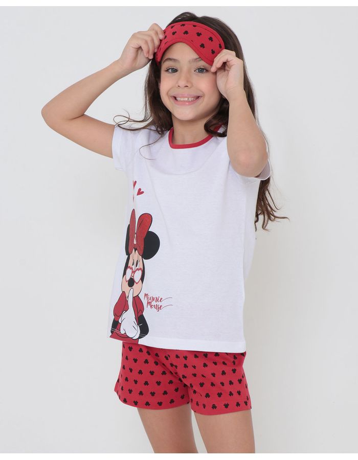 Pijama-Infantil-Com-Tapa-Olho-Minnie-Disney-Branco