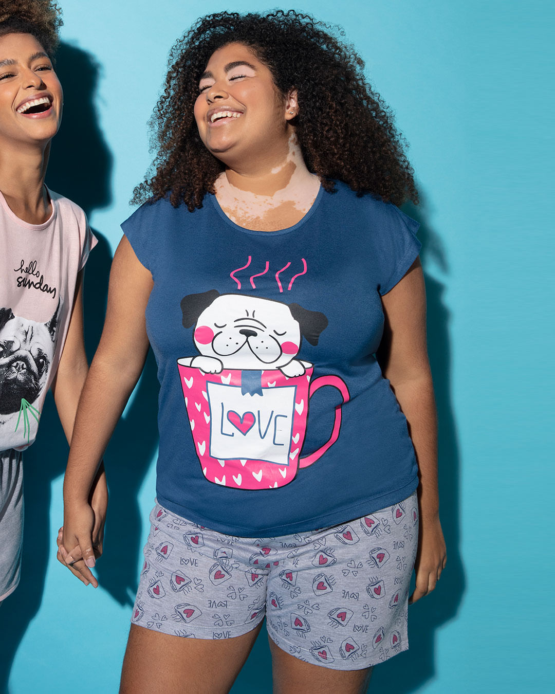 Pijama-Feminino-Plus-Size-Estampa-Love-Azul--