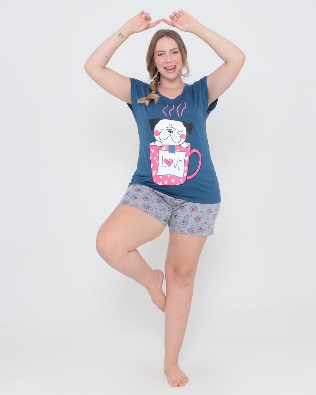 Pijama-Feminino-Plus-Size-Estampa-Love-Azul--