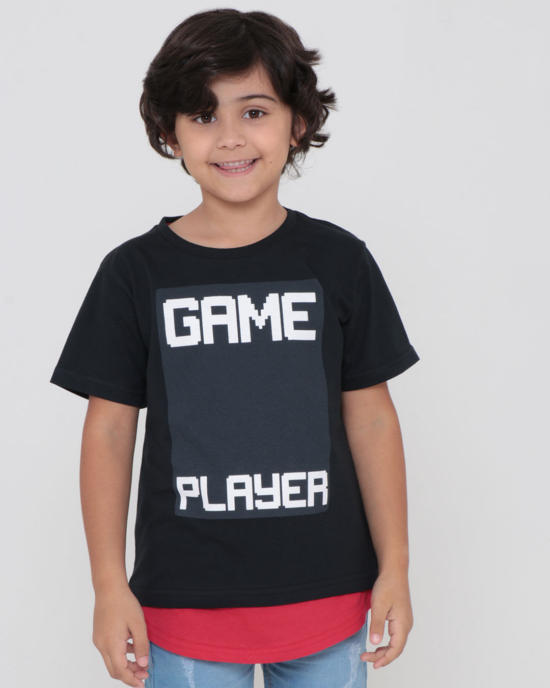 Camiseta-Infantil-Recorte-Barra-Game-Player-Preta