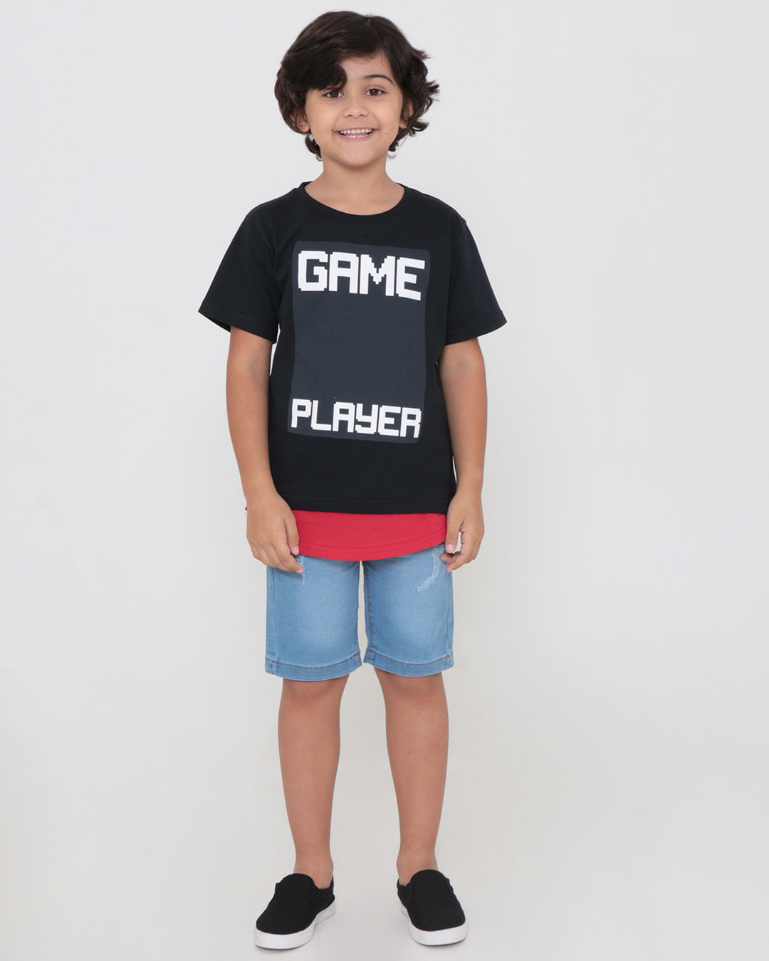 Camiseta-Infantil-Recorte-Barra-Game-Player-Preta