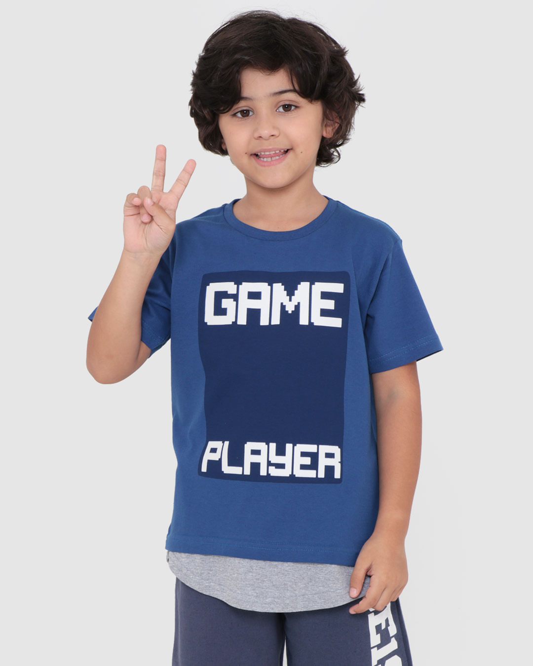 Camiseta-Infantil-Recorte-Barra-Game-Player-Azul