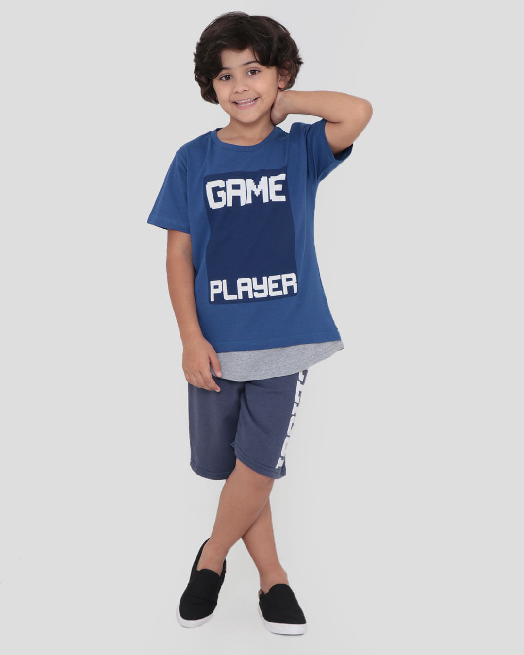 Camiseta-Infantil-Recorte-Barra-Game-Player-Azul