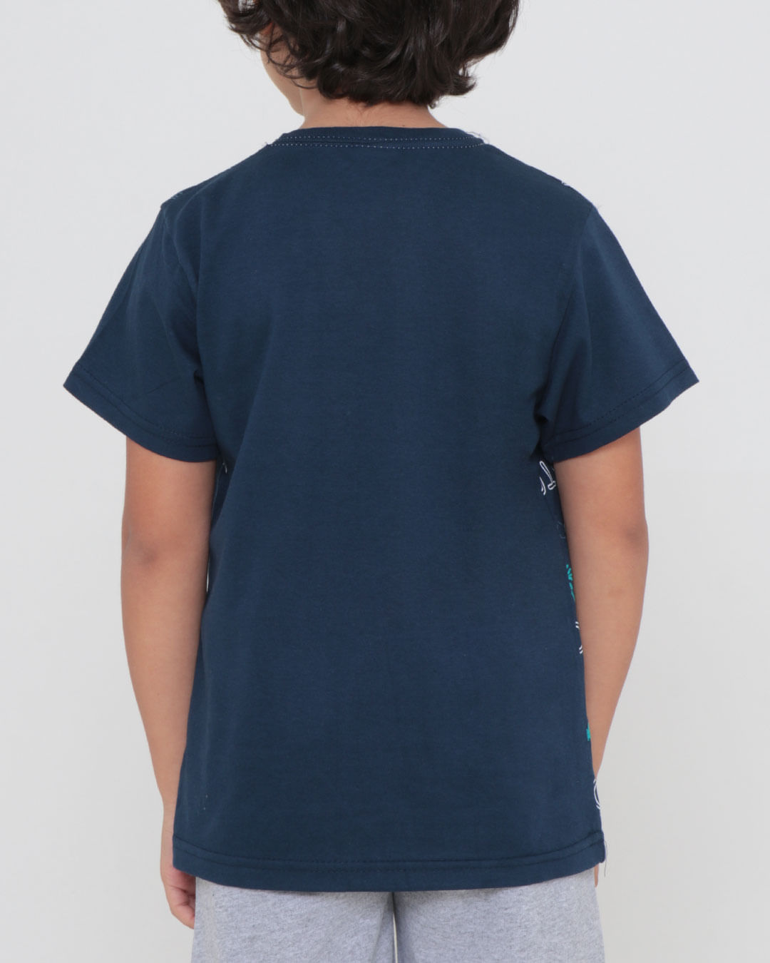Camiseta-Infantil-Estampa-Tropical-Azul-Marinho-