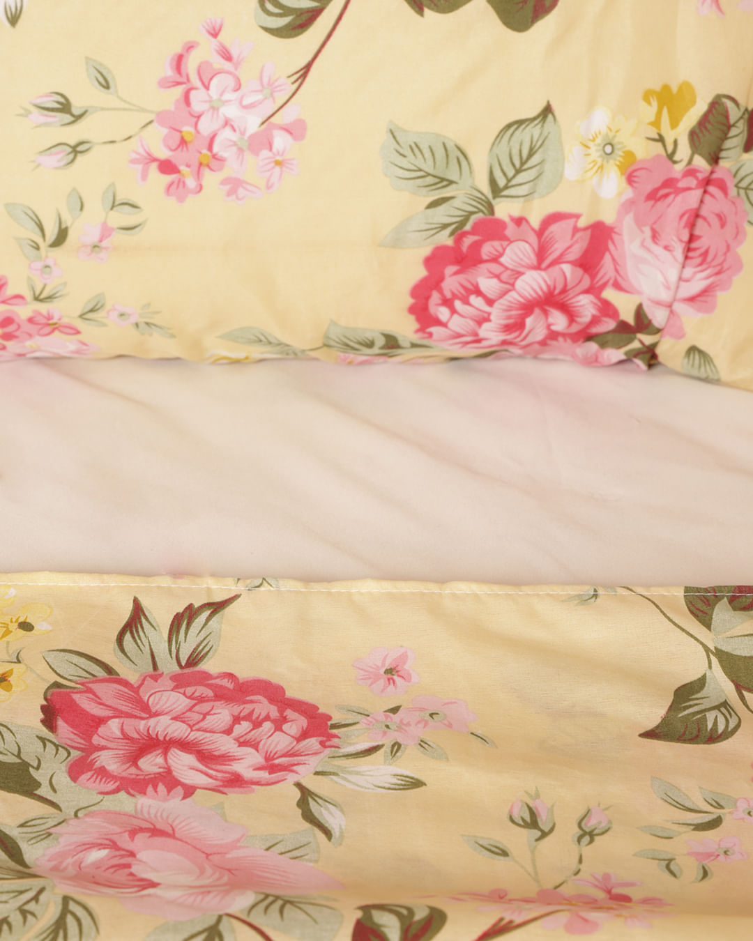 Jg-De-Cama-Queen-4pcs-Duplo-Micropercal---Amarelo-Floral
