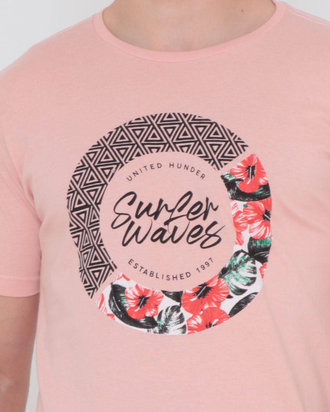 Camiseta-Surf-Estampa-Surfer-Waves-Rosa