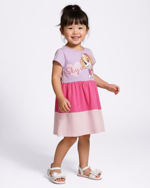 Vestido Bebê Algodão Três Marias Patrulha Canina Skye Lilas 3