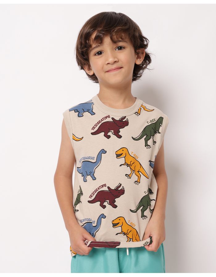 Regata-30091-M-48-Dino-Mini-Print---Bege