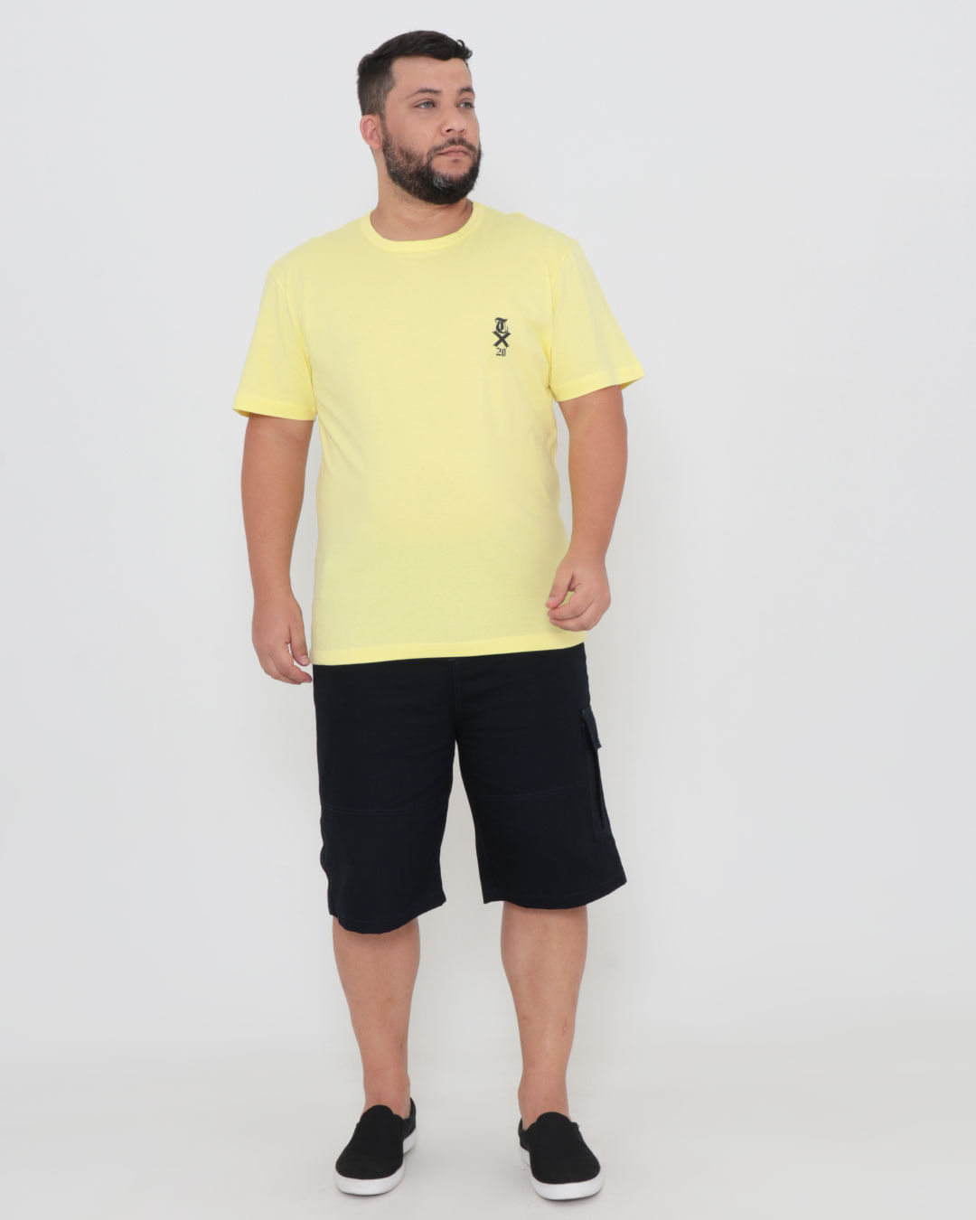 Camiseta-Plus-Size-Estampada-Amarela-