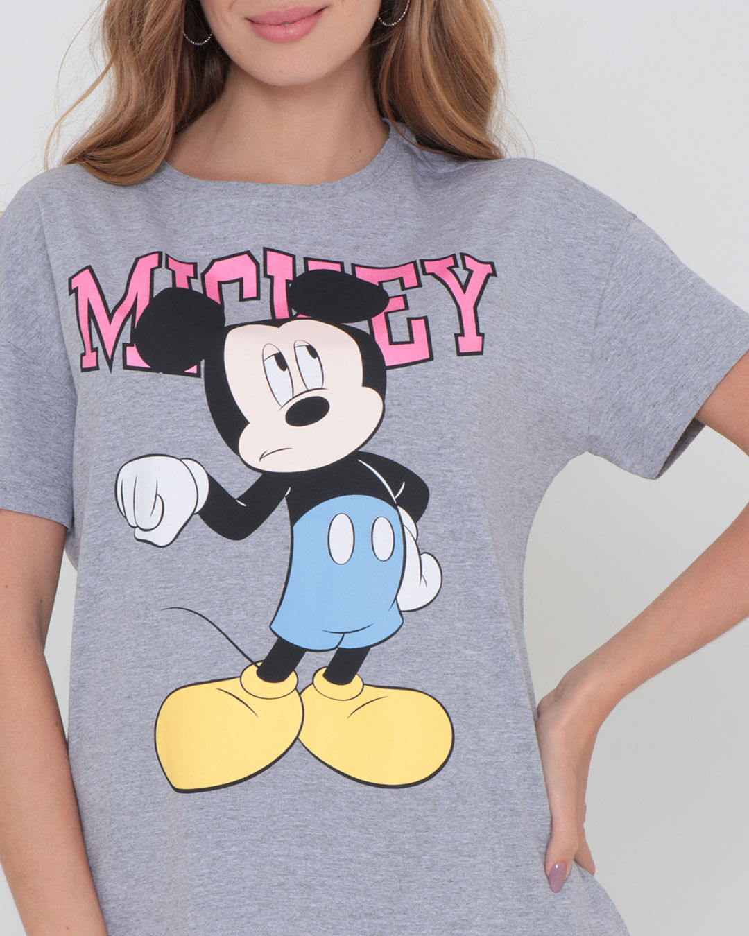 Camiseta-Estampa-Mickey-Mouse-Disney-Mescla-Cinza