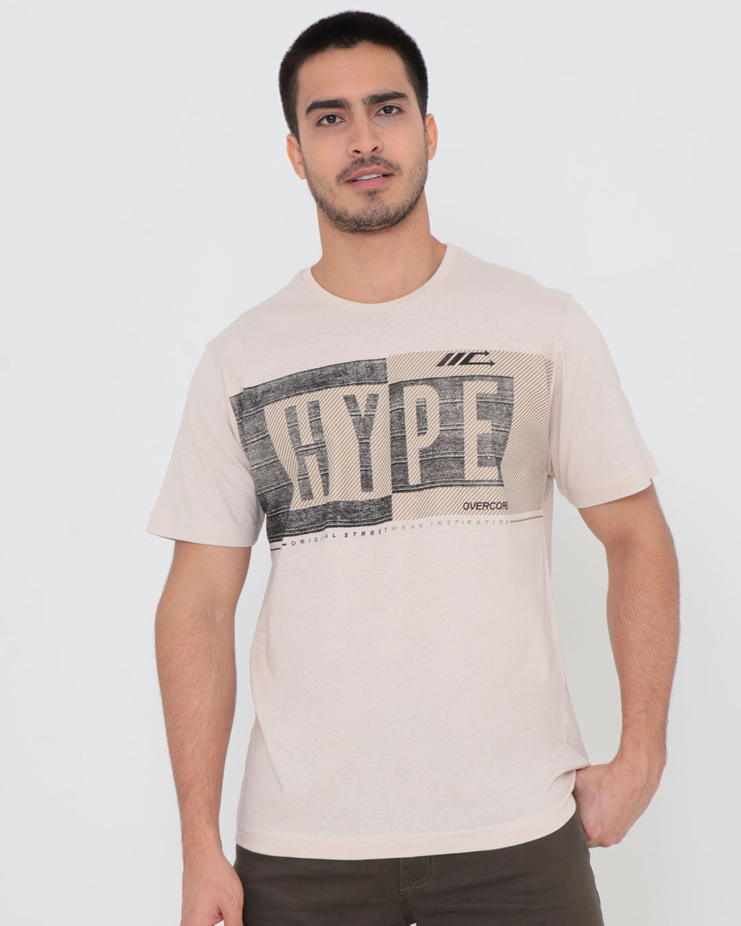 Camiseta-Manga-Curta-Estampa-Hype-Bege-Claro