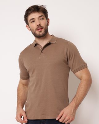 Polo-Interlock-Suedine-Khaki---Khaki