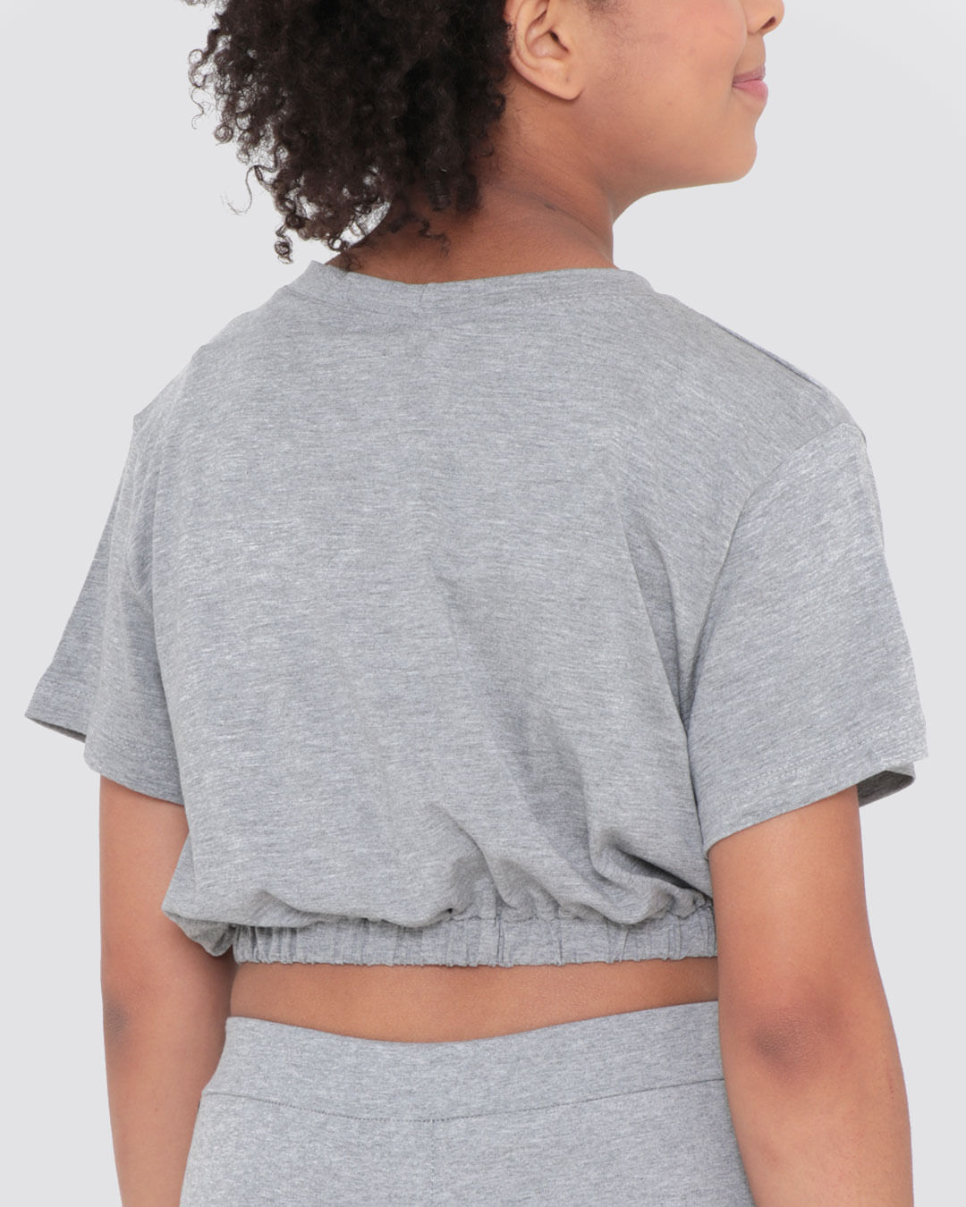 Blusa-Juvenil-Cropped-Manga-Curta-Malha-Mescla-Cinza