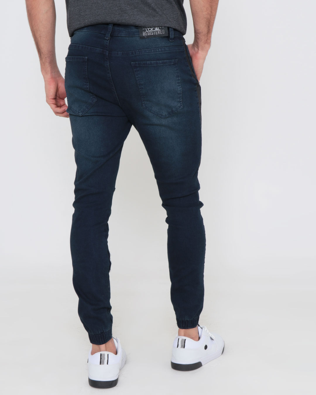 Calca-Jeans-Masculina-Recorte-Jogger-Azul-Escuro