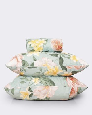 Kit-Colcha-Cs-Portat-Cabas-Ultrasonica---Verde-Floral