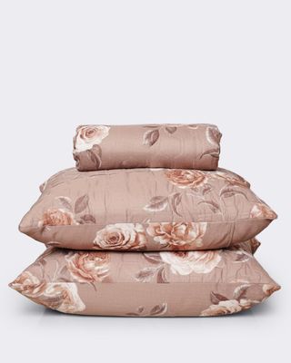 Kit-Colcha-Cs-Portat-Cabas-Ultrasonica---Marrom-Floral