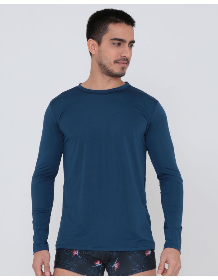 Camiseta-Manga-Longa-Protecao-UV-50-Azul-Marinho