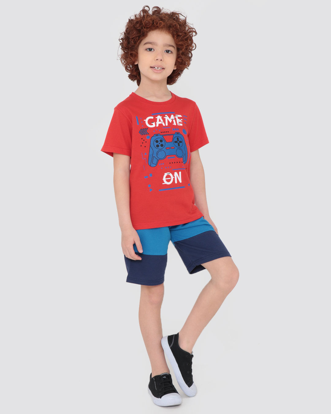 Camiseta-Infantil-Estampa-Game-Vermelha-