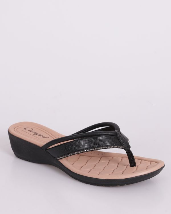Tamanco Feminino Campesí com Strass Preto 35