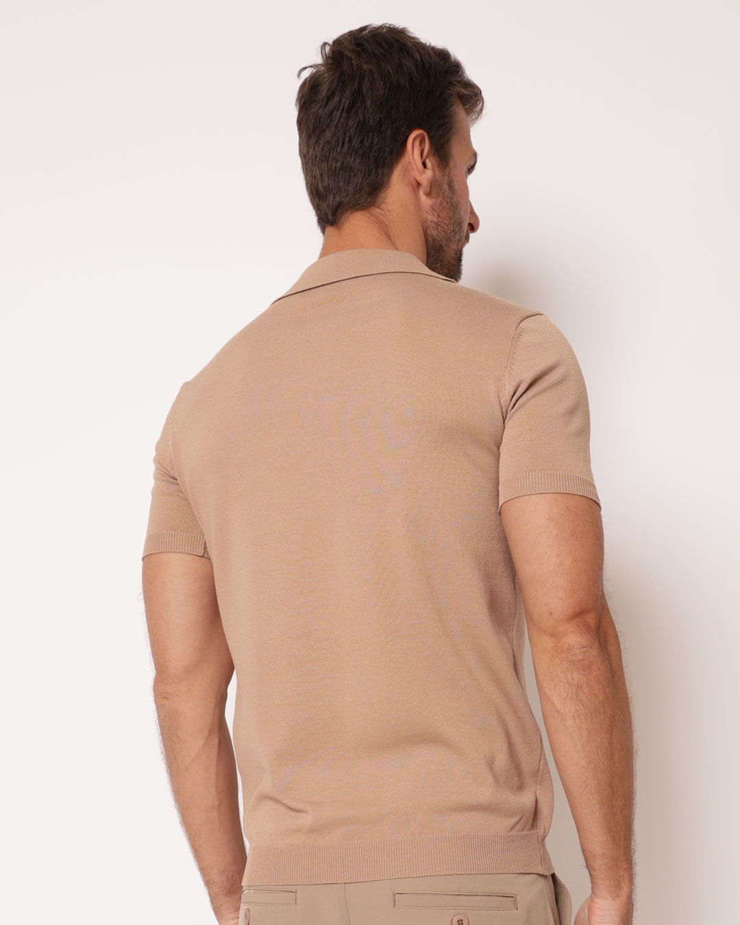 Polo-Tricot-Visco-Off-White--Caqui---Khaki