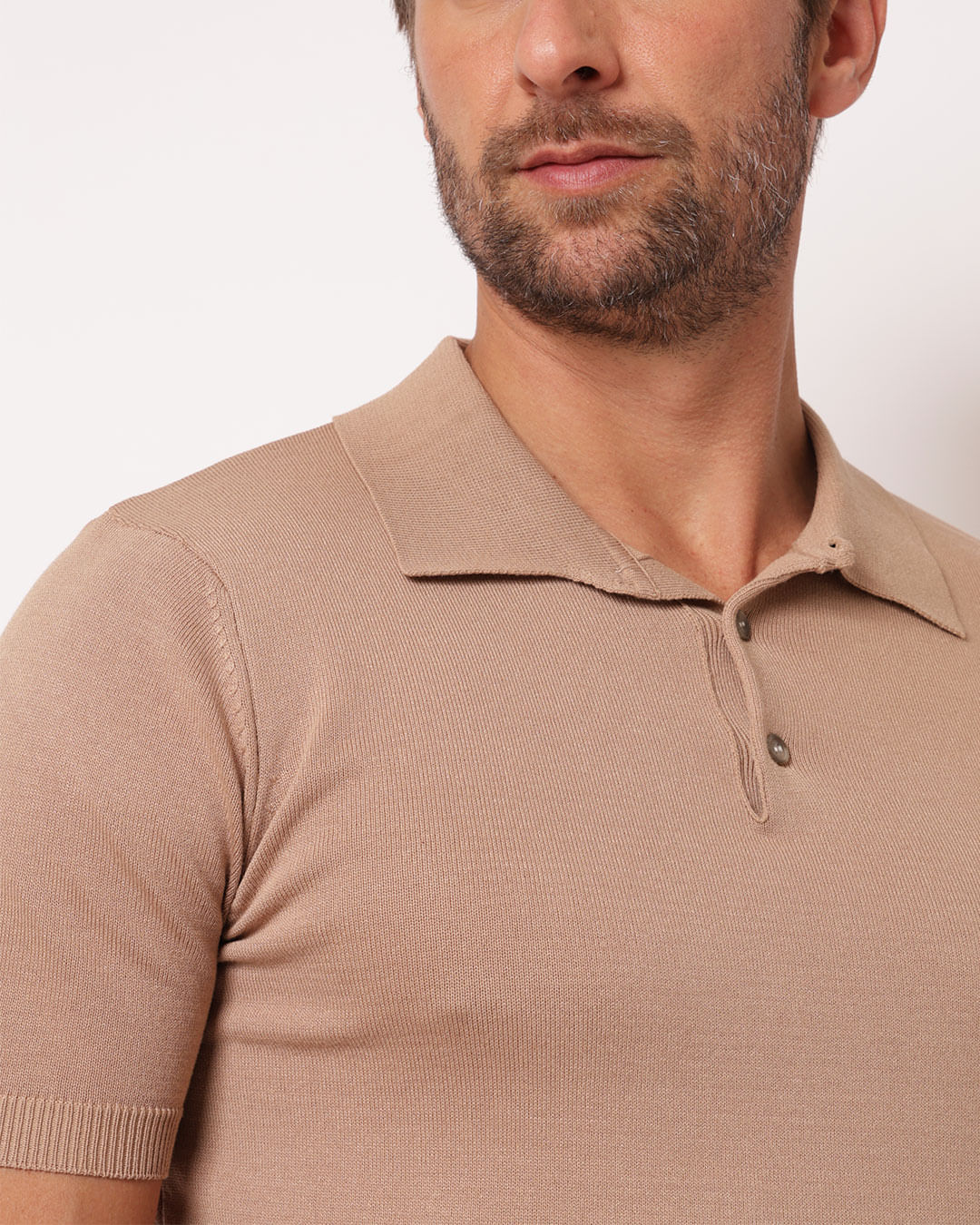 Polo-Tricot-Visco-Off-White--Caqui---Khaki