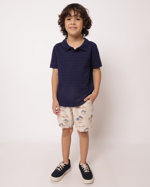 Bermuda Infantil Microfibra Estampada com Bolsos Off White 6