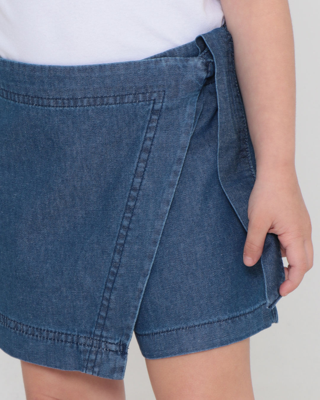 Short-Saia-Jeans-Infantil-Com-Amarracao-Lateral-Azul