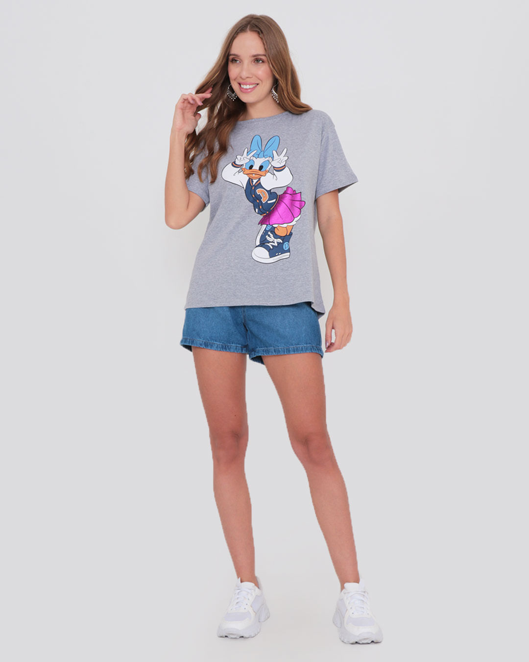 Camiseta-Estampa-Margarida-Disney-Mescla-Cinza