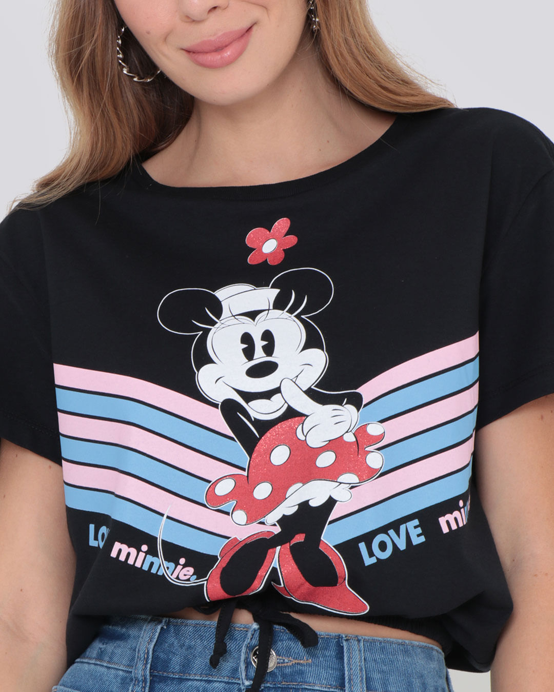 Blusa-Cropped-Elastico-Minnie-Mouse-Disney-Preta