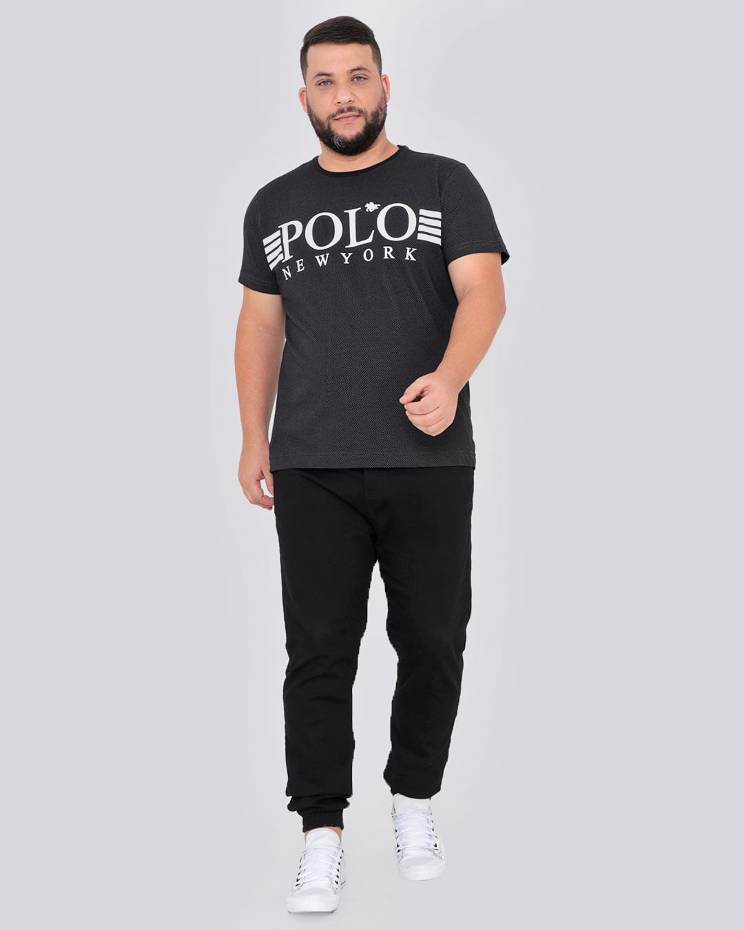 Camiseta-Plus-Size-Estampada-Polo-Preta