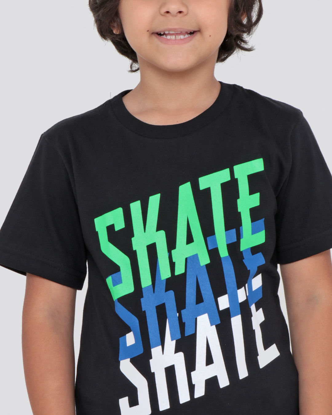 Camiseta-Infantil-Street-Estampa-Skate-Preta