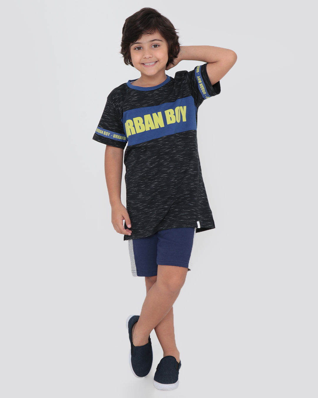 Camiseta-Infantil-Estampa-Urban-Mescla-Preta