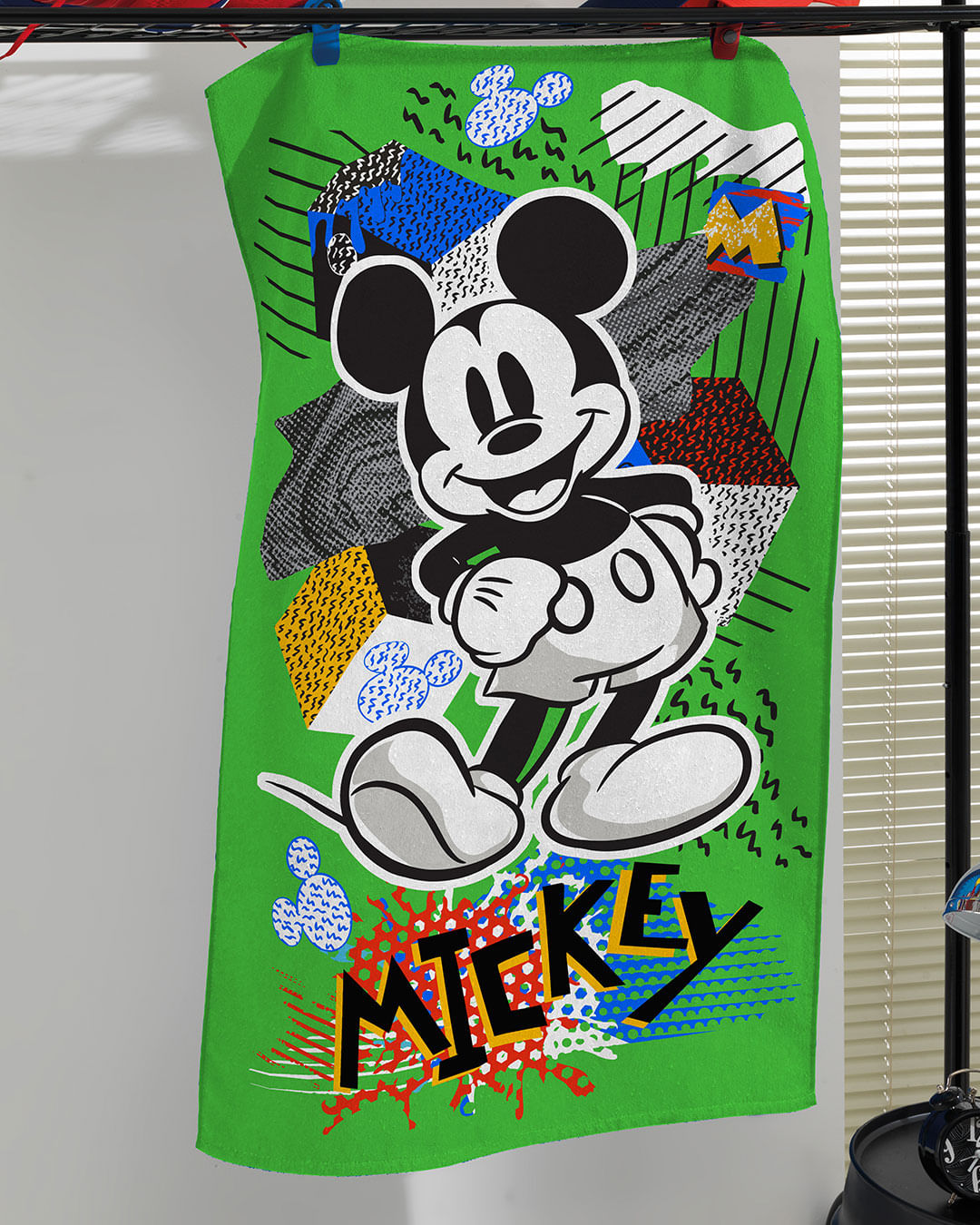 Toalha-De-Banho-Infantil-Mickey-Mouse-Disney-Verde