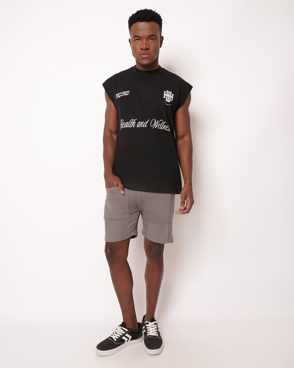 Bermuda Masculina Texturizada com Bolsos Frontais Cinza G