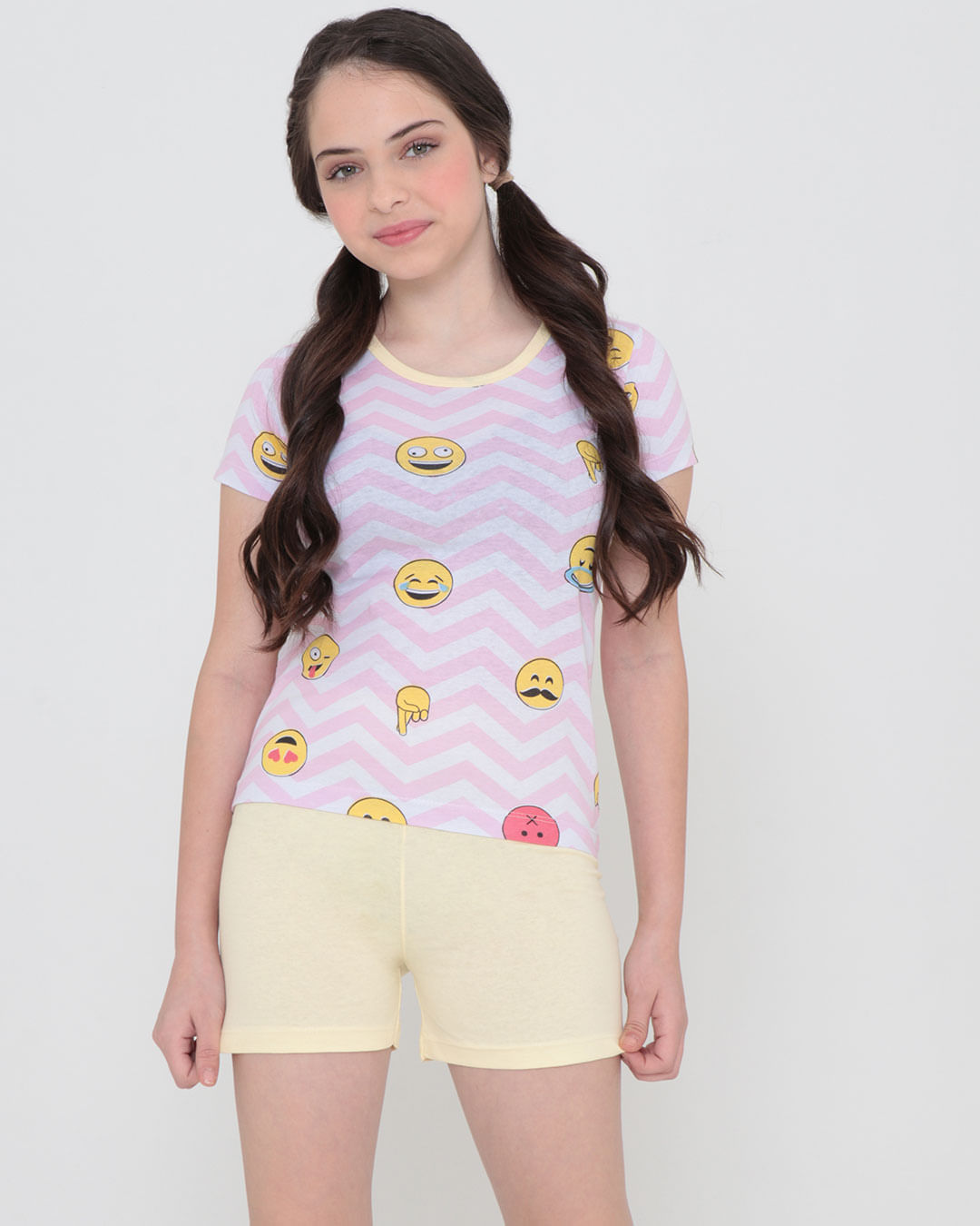 Pijama-Juvenil-Curto-Estampa-Listrada-Rosa