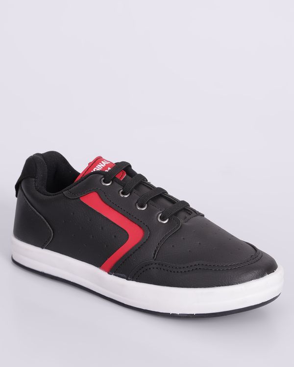 Tênis Infantil Casual com Recorte Preto 31
