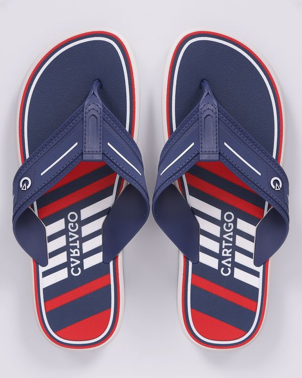 Chinelo Masculino Cartago Tira Larga Azul 43/44