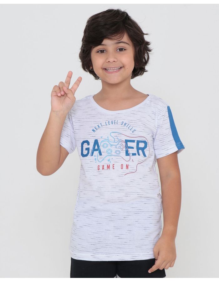 Camiseta-Infantil-Estampa-Gamer-Flame-Branca