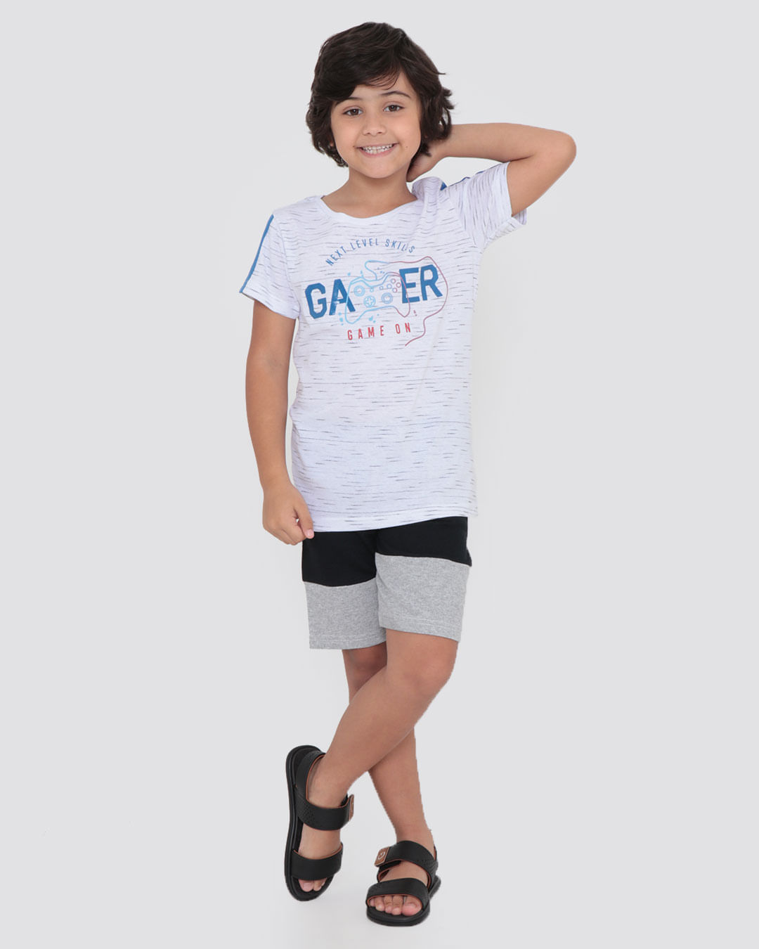 Camiseta-Infantil-Estampa-Gamer-Flame-Branca