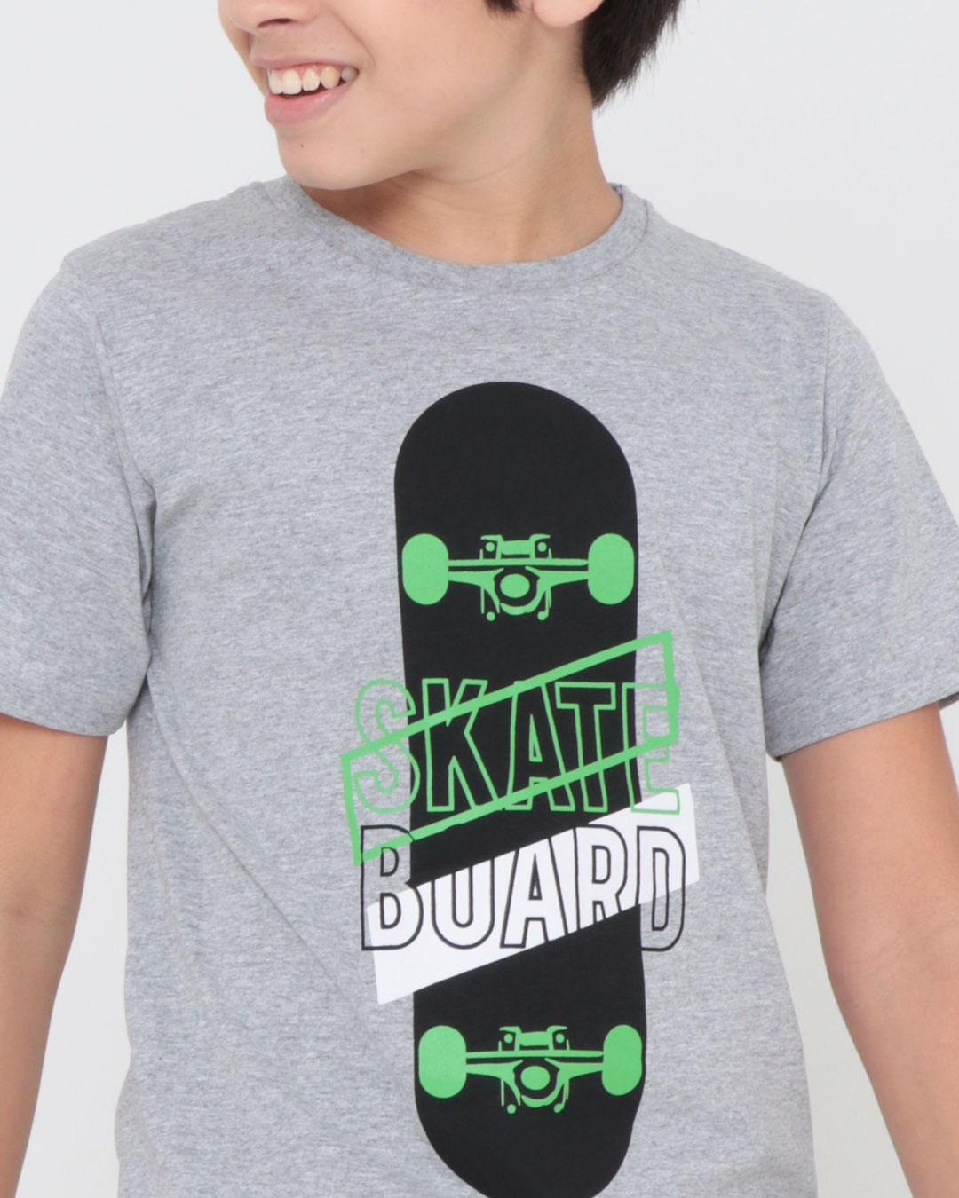 Camiseta-Juvenil-Estampa-Skate-Cinza