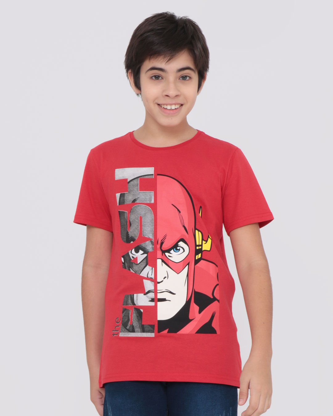 Camiseta-Juvenil-The-Flash-Liga-da-Justica-Vermelha