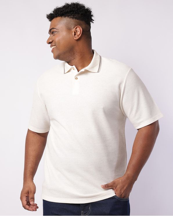 Camisa Polo Plus Size Masculina Com Zíper Preta